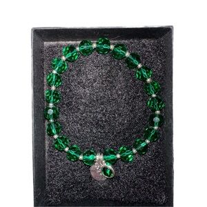 Elegant Green Beaded Bracelet
